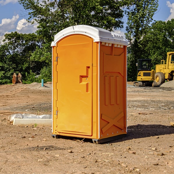 how often are the portable restrooms cleaned and serviced during a rental period in Ashland Ohio